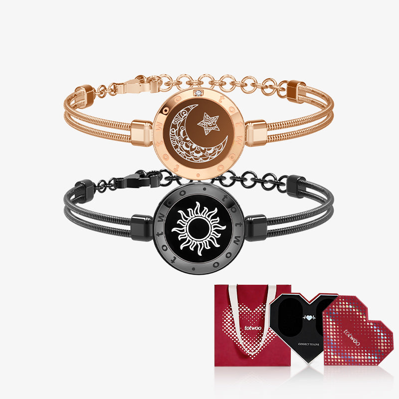 [Totwoo Signal Gift Box] Sun & Moon Snake Chain Touch Bracelets