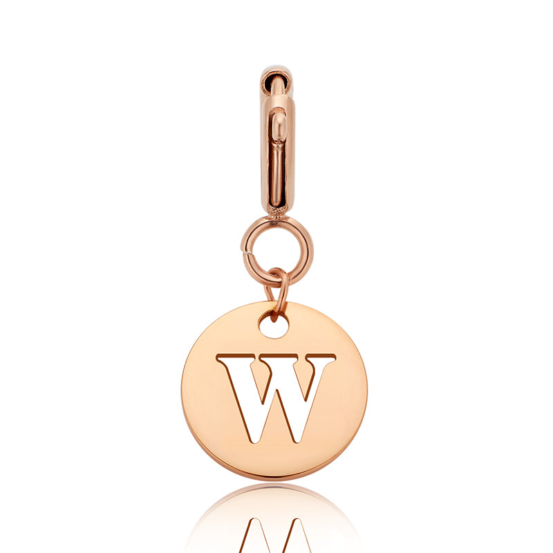 totwoo Letter Charm (Silver/Rose Gold/Black)