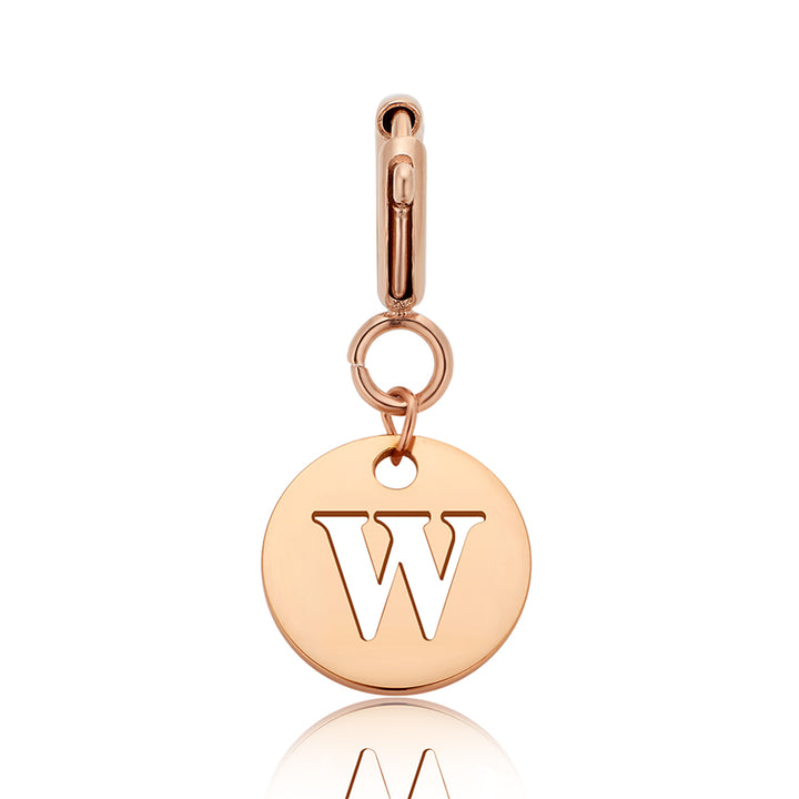 totwoo Letter Charm (plata/oro rosa/negro)