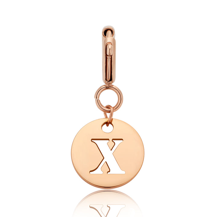 totwoo Letter Charm (plata/oro rosa/negro)