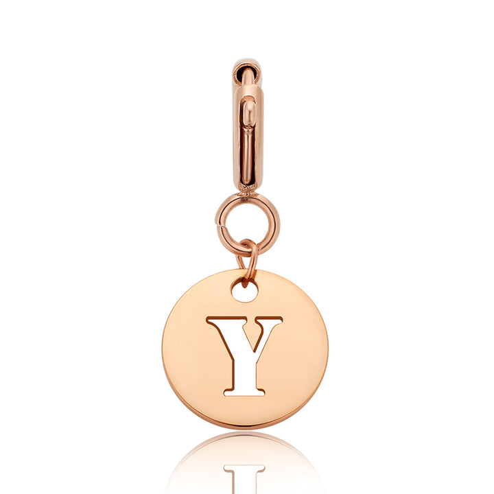 totwoo Letter Charm (plata/oro rosa/negro)