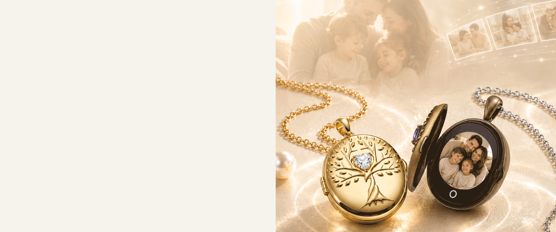 AI smart necklace bringing a personalized photo memory to life