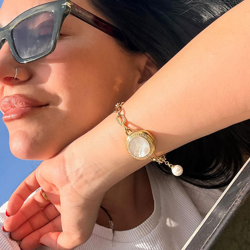 Soulmate 2.0 Touch-Armbänder – silberne kubanische & goldene Büroklammerketten