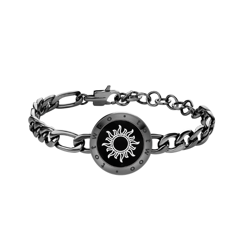 Sun Single Touch Bracelets with Figaro Chain