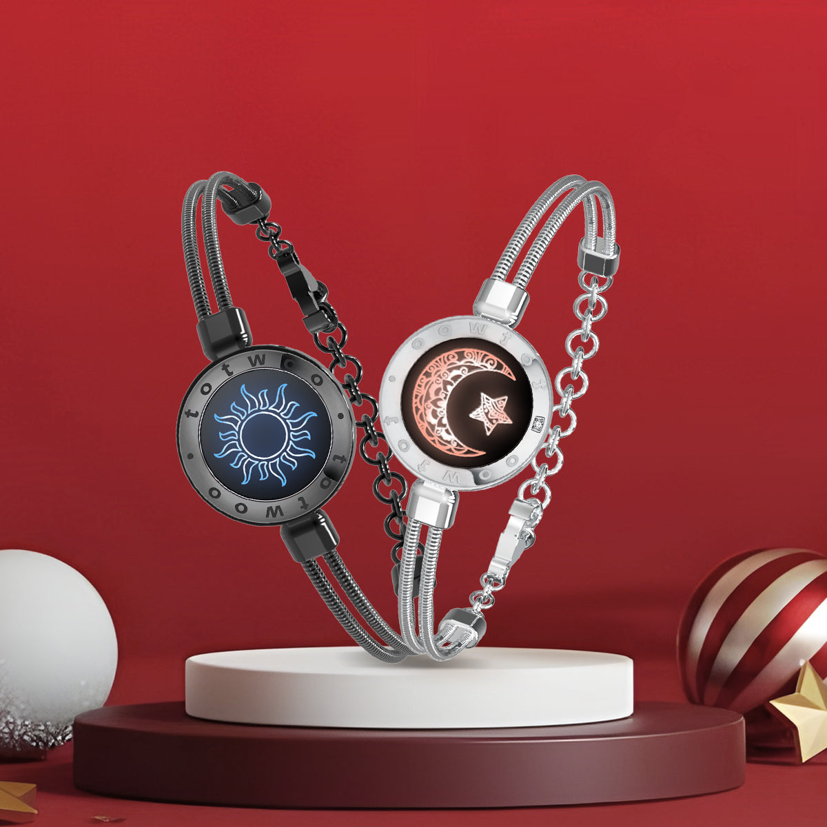 totwoo SUN&MOON ブレスレットボックス付き Totwoo Sun & Moon Gift Set | Black & Silver – totwoo