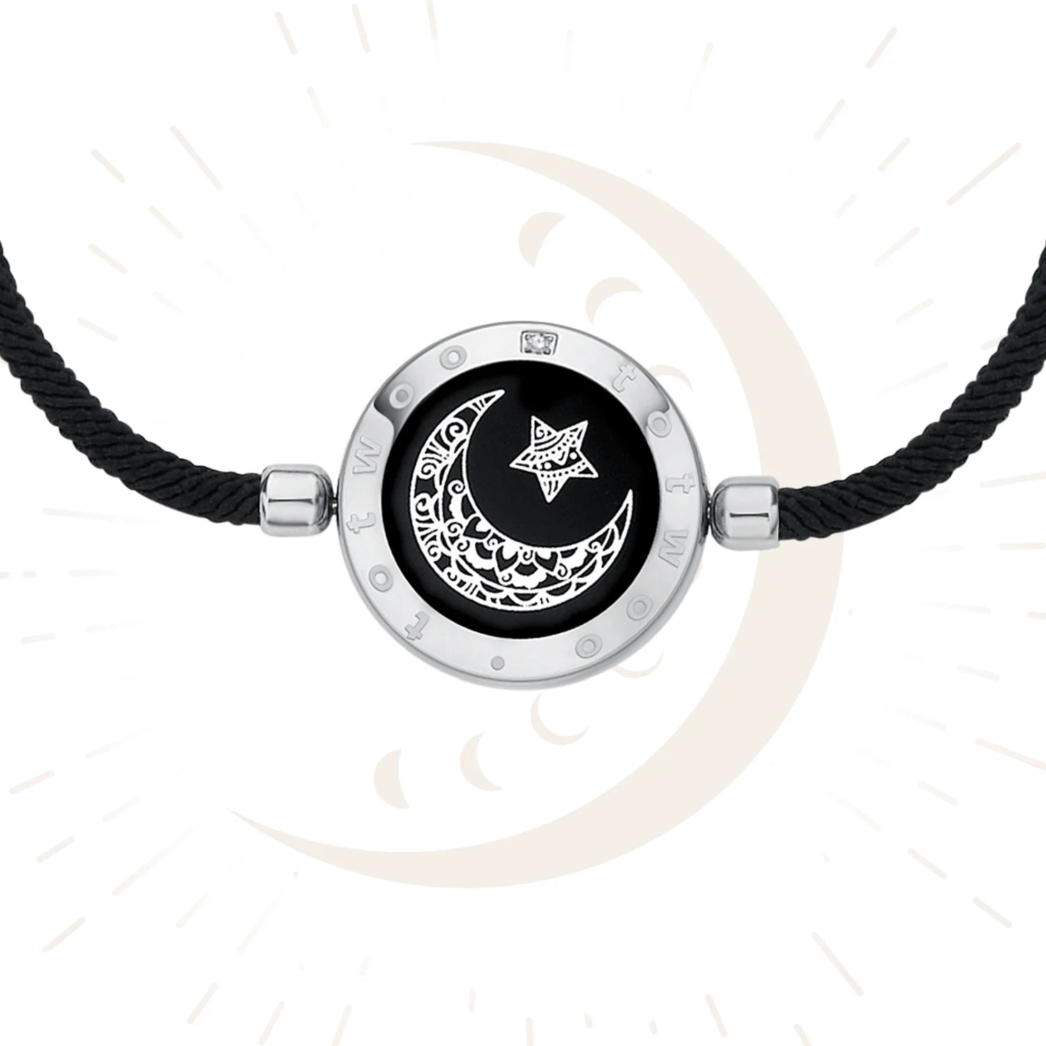 Moon Touch Bracelet with Milan Rope Single(Silver)