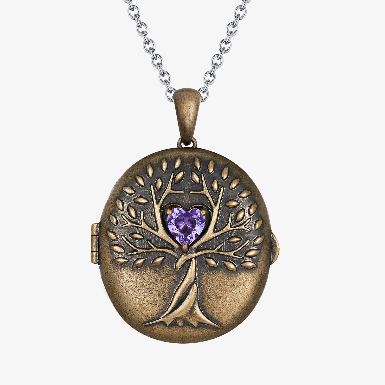 Vintage gold Tree of Life smart locket necklace