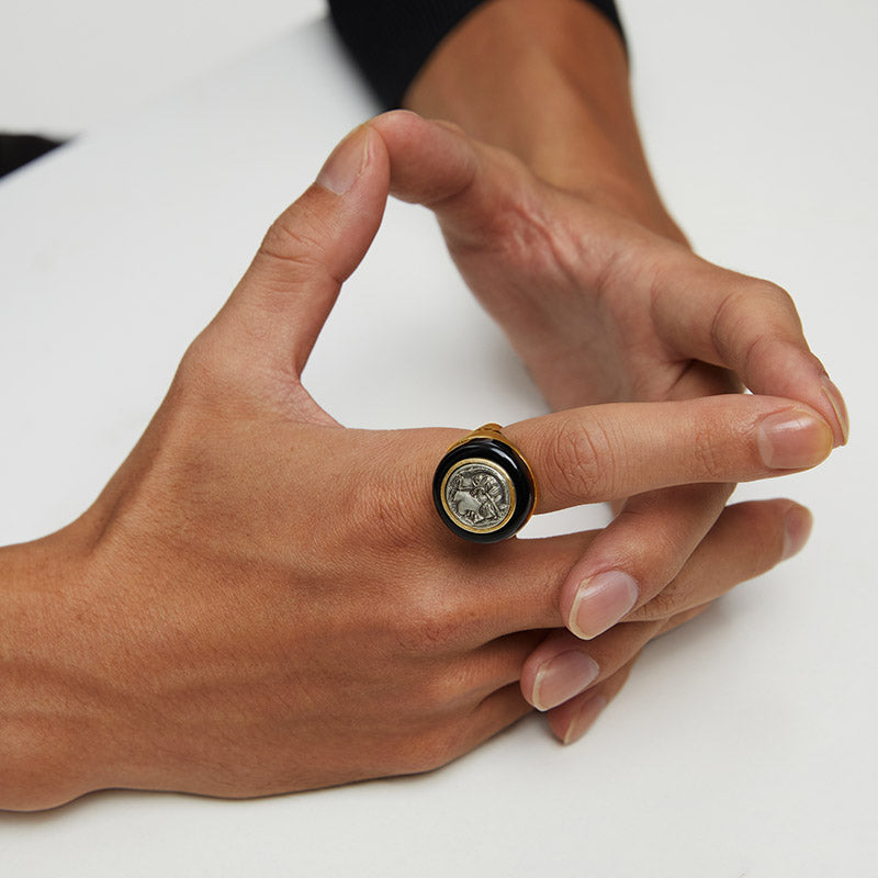 totwoo MEET Athena Greek Coin Smart Ring
