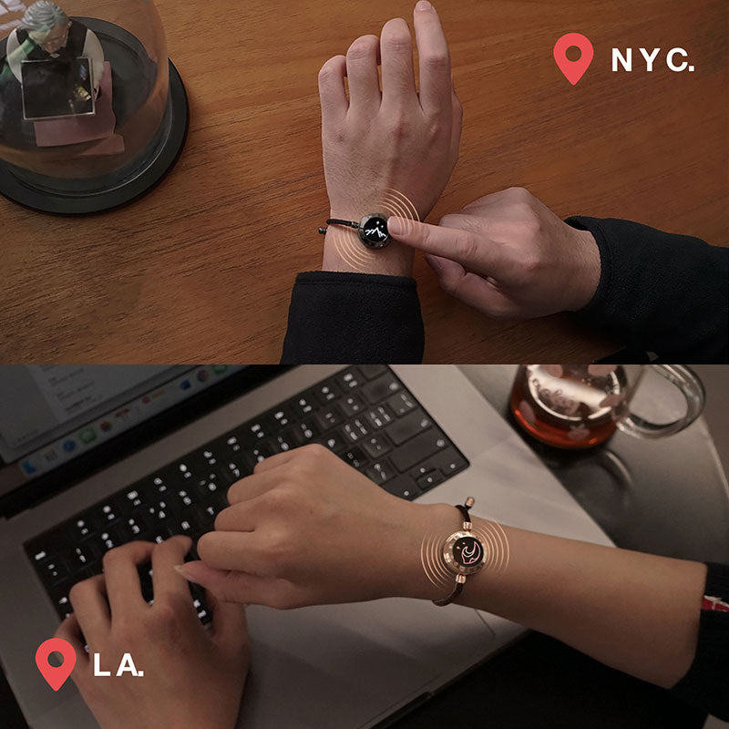 Mountain&Sea Touch Bracelets with Milan Rope(Black+Brown)