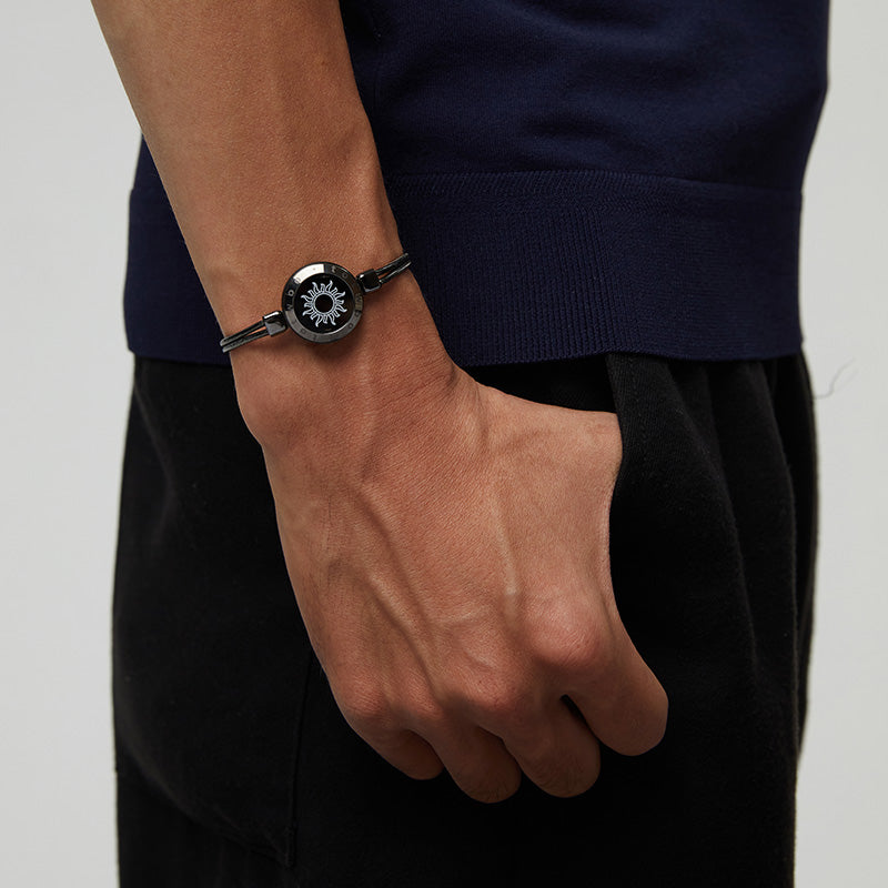 Sun & Moon Touch Bracelets with Snake Chain