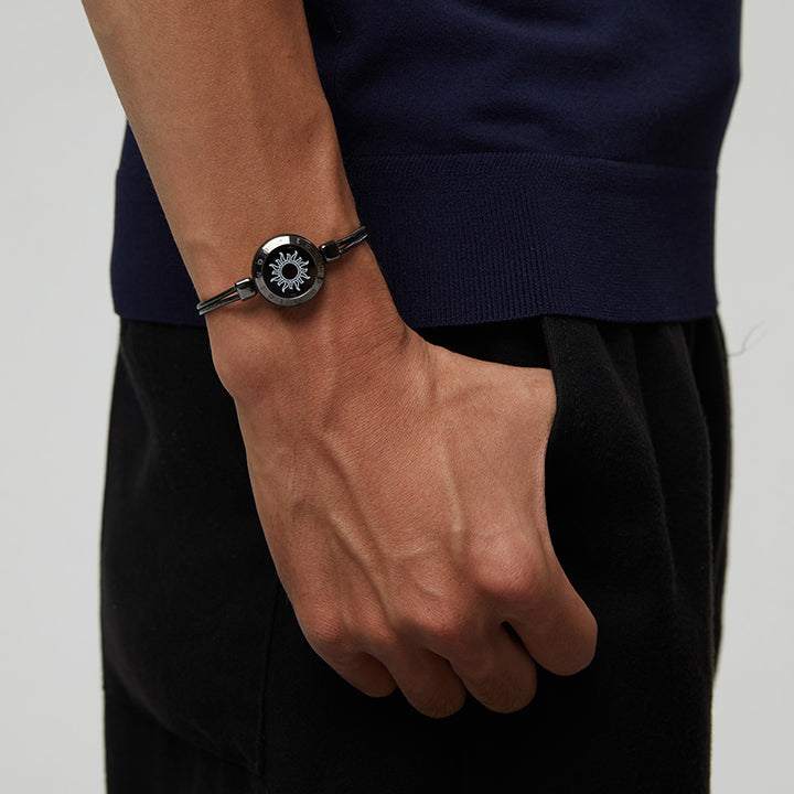 Sun & Moon Touch Bracelets with Snake Chain
