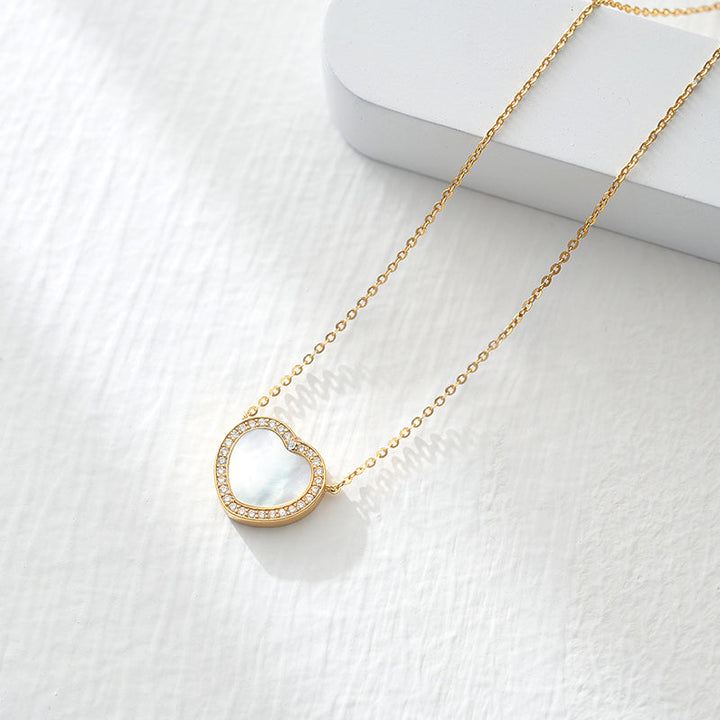 Totwoo MEMORY Digital Locket Heart Necklace(Gold)